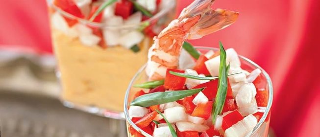 Коктейль из креветок с сельдереем