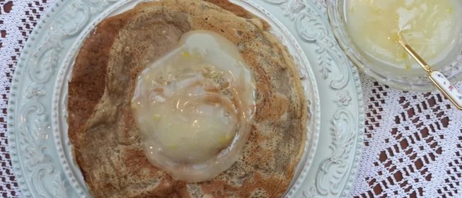 Веганские блины с веганским лимонным кремом