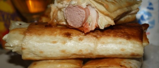 Сосиски в лаваше По-домашнему