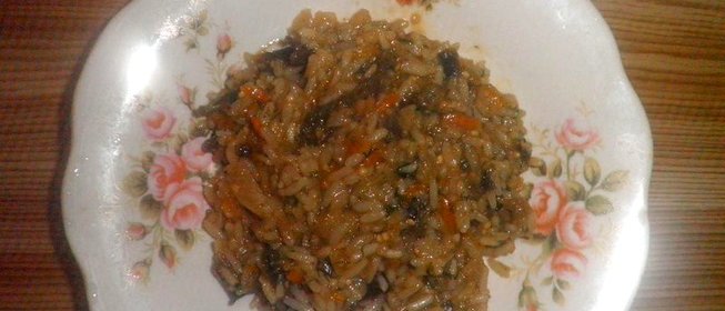 Плов с баклажанами