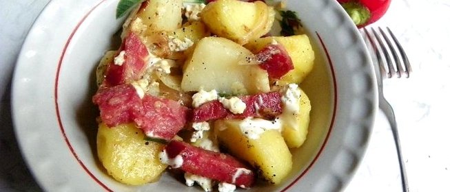 Картофель с творогом по - деревенски