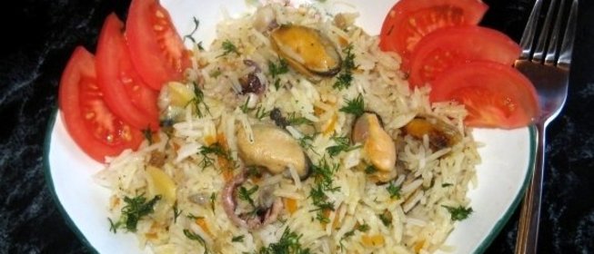 Плов с морепродуктами