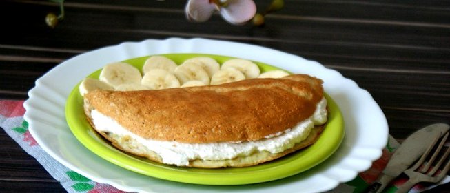Овсяный блин с творогом