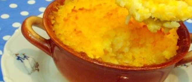 Запеканка из рисовой каши с тыквой