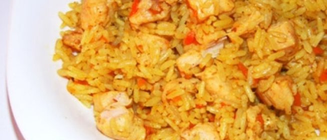 Плов в духовке с курицей