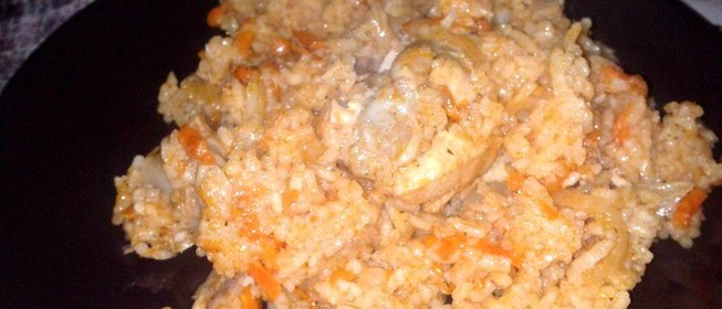 Плов с мясом курицы