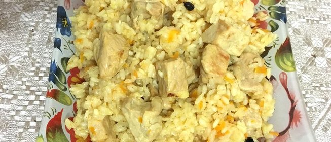 Домашний плов со свининой в казане