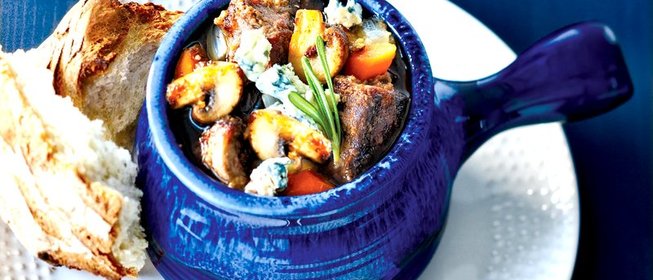 Тушеная говядина с грибами