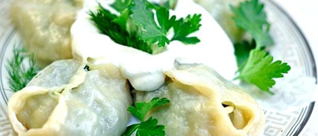 Манты со шпинатом