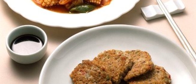 Печеночные блинчики с овощами