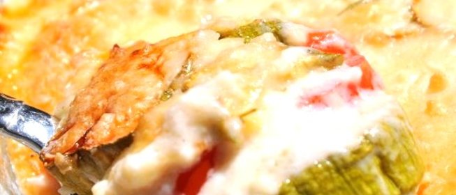 Запеканка из кабачков с помидорами