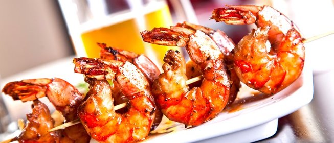 Королевские креветки на гриле