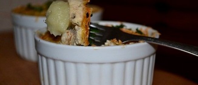 Картофельная запеканка с икрой