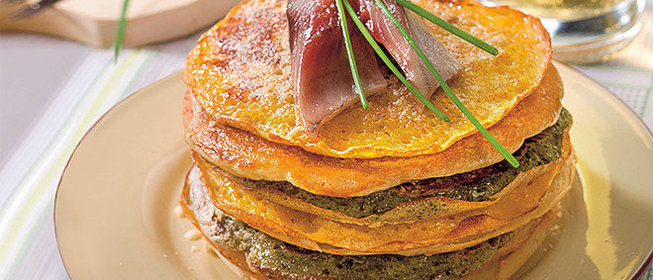 Закусочные блины с лучком