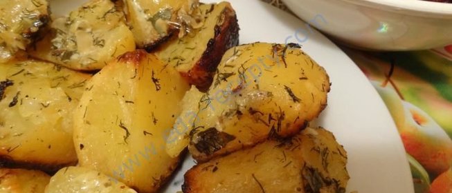 Картофель запеченный в рукаве в духовке постный