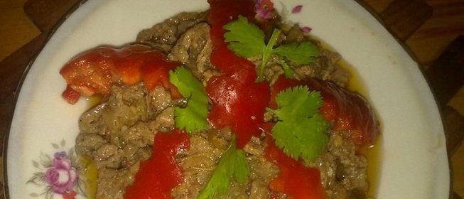 Строганина из говядины