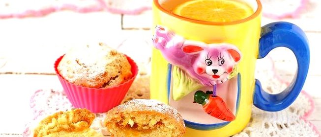 Постные манные кексы с пудингом