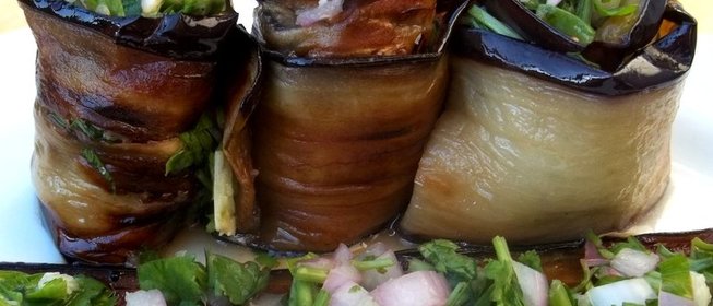 Баклажаны с зеленью