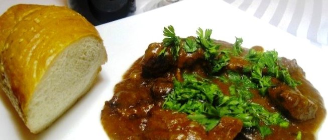 Говядина по-еврейски в кисло-сладком соусе