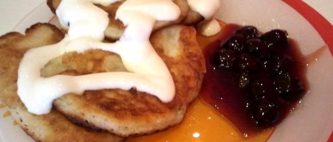 Оладьи на сметане и кефире