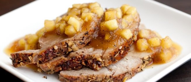 Свинина в яблочном соусе