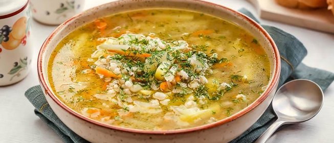 Рассольник на мясном бульоне