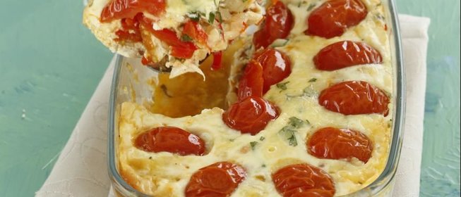 Запеканка с курицей и овощами