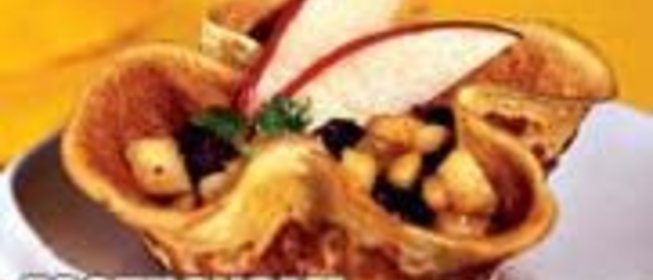 Тарталетки из блинчиков с яблочной начинкой