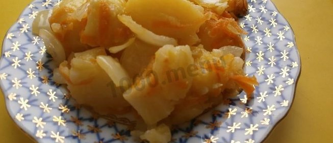 Картофель с морковью и луком