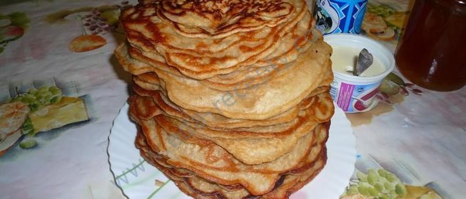 Блины из гречневой муки с пшеничной мукой