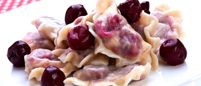 Вареники с вишней на кефире