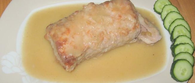 Свинина с яблоками по-польски