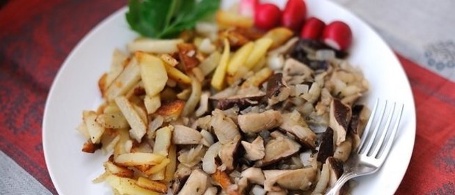 Картошка с белыми грибами