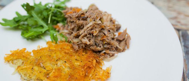 Свинина в пиве с гарниром из картофеля