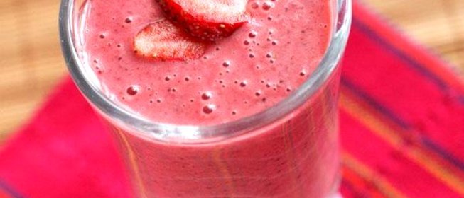 Коктейль клубника со сливками