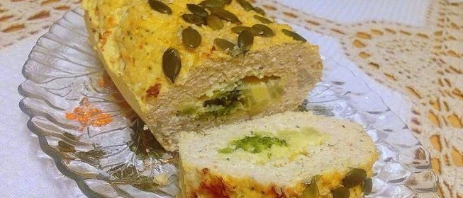 Куриная запеканка с брокколи