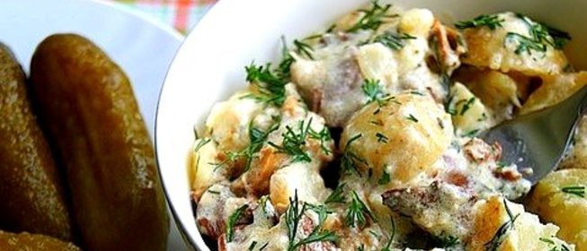 Картофель в сливках в духовке