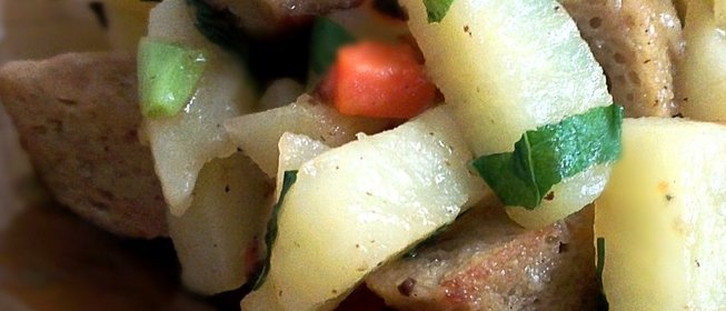 Картошка, тушеная с сейтаном