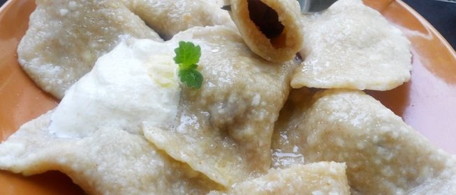 Вареники из творога с цельнозерновой мукой