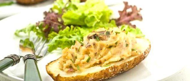 Картофель запеченный с шампиньонами