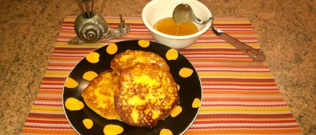 Оладьи с тыквой и творогом