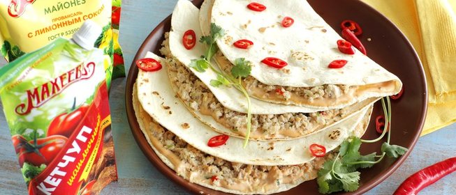 Кесадилья с курицей