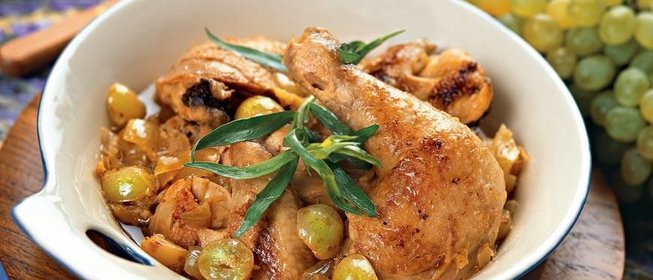 Курица с виноградом