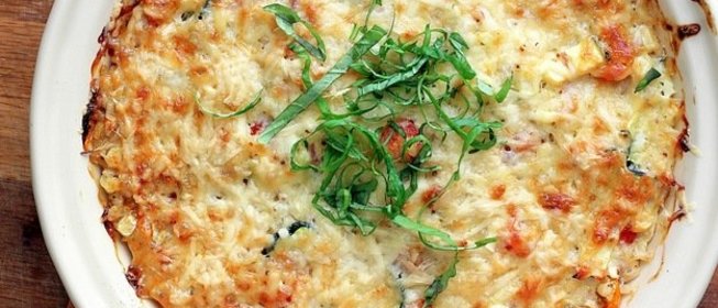 Запеканка из цукини, томатов и сыра