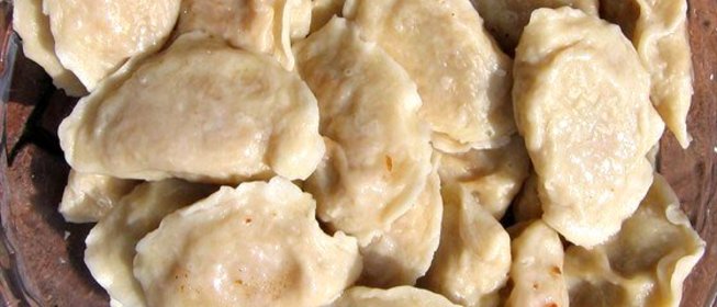 Вареники с фасолью и грибами