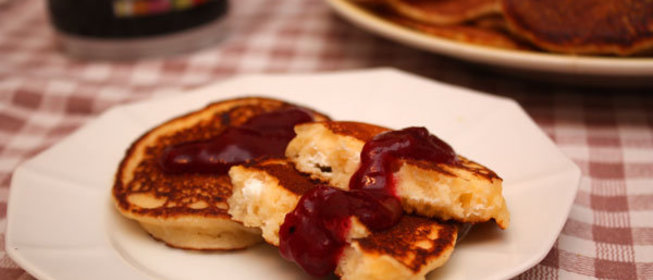 Рисово-кукурузные оладьи с творогом