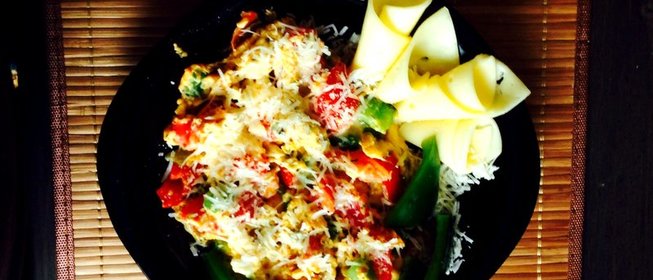 Испанский омлет с зеленым перцем