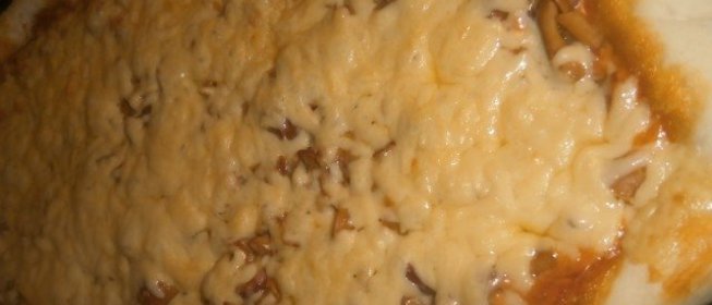 Пицца с маринованными грибами