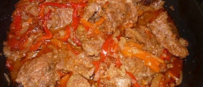 Говядина со сладким перцем