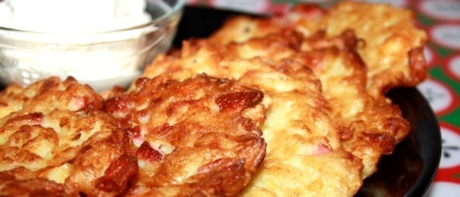 Драники с ветчиной